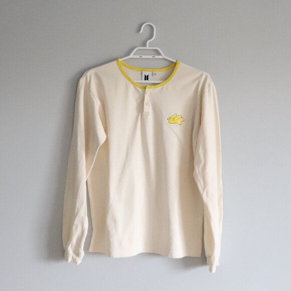BTS Women White Small/Med Stretch Melting Butter Pyjama Long Sleeve Polo Top - Picture 1 of 12